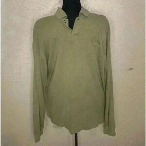 Callaway Golf men’s embroidered long‎ sleeve 3 button ultra soft khaki polo sz L
